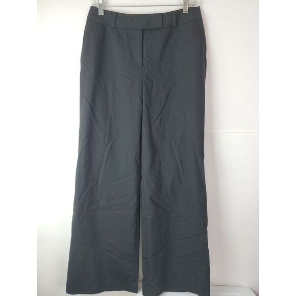 Semantiks‎ Women's Petite Black Career Pants Size 8P Wide Leg Flat Front - Picture 1 of 6